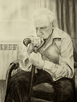 Man with a walking stick